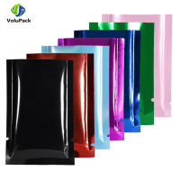 Multi Colors Smell Proof Packaging Bags Open Top Vacuum Heat Sealing Pouches Eco-friendly Recyclable Metallic Mylar Storage Bags