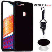 สำหรับ OPPO R15/Cph1835 Silicon Soft Ruber กรณี (สีดำ)