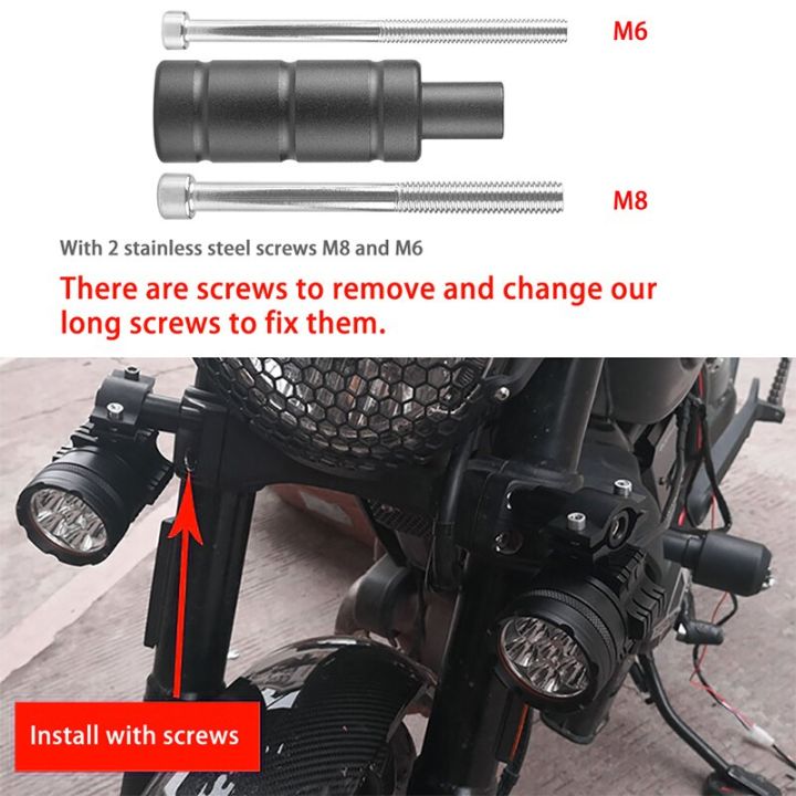 ตัวยึดสปอตไลท์สำหรับขี่จักรยาน-m6เสารองรับวงเล็บยึดไฟตัดหมอกไฟหน้ารถมอเตอร์ไซค์แบบ-led-รถจักรยานยนต์