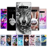 S10 S10Plus Silicone Cover E Cases G975F S 10 SM-G973F marble