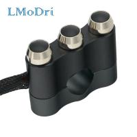 LMoDri Motorcycle Universal Aluminum Switch 7/8" Handlebar Control For Headlights Horns Emergency Stop Light Three-in-one Button Push Button