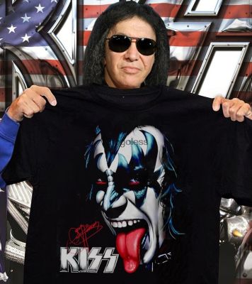 Gene ปีศาจ Simmons Kiss Signature เสื้อ T เสื้อS-5XL