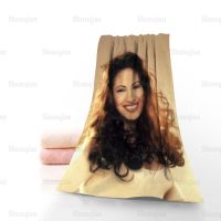 Selena Quintanilla ผ้าเช็ดตัวผ้าคอตตอนพิมพ์ลายสำหรับหน้า/ผ้าเช็ตตัวใหม่ผ้าไมโครไฟเบอร์สำหรับเด็กผู้ชายผู้หญิง0409อาบน้ำชายหาด