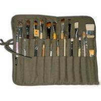 【CC】♟  Multifunction Roll Up Thick Canvas Wrap 22 Holder Organizer Storage for Make up