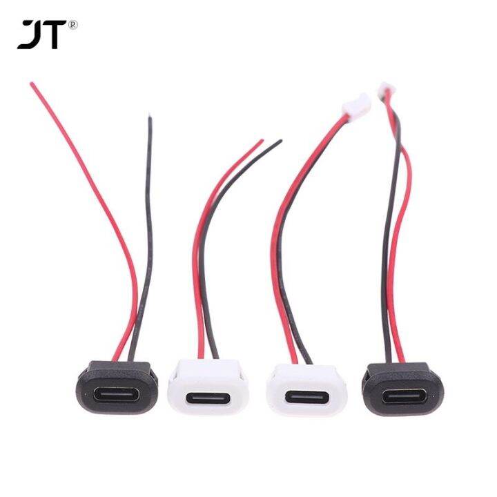 NEW 2Pc USB Connector Type C Waterproof 2P Female With Terminal 3A High