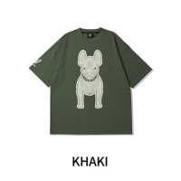 [Life Work] เสื้อยืดจากเกาหลี Silket cotton Dog Printing Short Sleeve T-shirt / 6 colorsTH