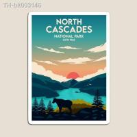 ▨▣ North Cascades National Park Travel Post Magnet Funny Refrigerator for Fridge Organizer Kids Stickers Baby Toy Home Decor