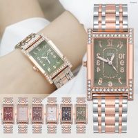 ⌚ นาฬิกาแฟชั่น⌚ Trend of new fashion simple digital time alloy steel with ladies watch live costly diamond heat