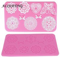 【hot】✁  Silicone Mold Fondant Decorating Tools Wedding Bow Embossing Mould Bakery D1203