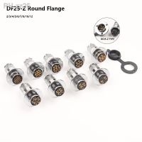 1Set DF25 GX25 Circular Flange Female Plug Male Socket Aviation Connectors M25 2/3/4/5/6/7/8 Pin Wire Connector With cover