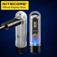 NITECORE TIKI พวงกุญแจขนาดเล็ก UV EDC 1000Mw แสงยูวีเตือนสีขาวกระพริบไฟฉายไฟ LED ชาร์จ USB ได้พร้อมแบตเตอรี่กลางแจ้งโดยเฉพาะ