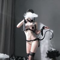 Night, spring breeze, sexy underwear, uniform, seduction, soft girl, sexy bandage, three-point pearl rope, maid suit factory JOYQ