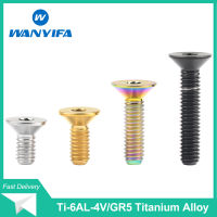 Winyifa M4ไทเทเนียมสลักเกลียวหัวแบน Countersunk สกรูหกเหลี่ยมสำหรับชิ้นส่วนอุปกรณ์เสริมจักรยาน M4X8 1012 15 20มม. สีเงินสีทองสีรุ้งสีดำ