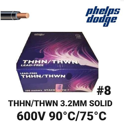 Phelps Dodge Thhn Wire #8 3.2mm Solid ( sold by 10 meters) | Lazada PH