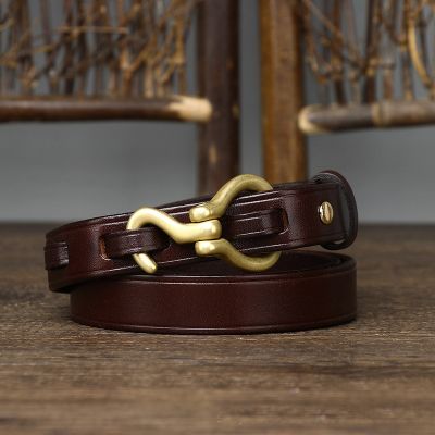 2CM Top Quality Cowskin Genuine Leather Belts for Women Cummerbund Luxury Female Belt Decorative Simple Waist Belt For Jeans