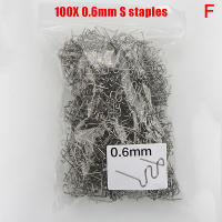 baoda 100pcs AUTOMOTIVE พลาสติกซ่อมเล็บมาตรฐาน pre CUT WAVE Staples Bump