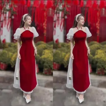 Váy Voan Ren Hoa Tay Dài – DT ROSE