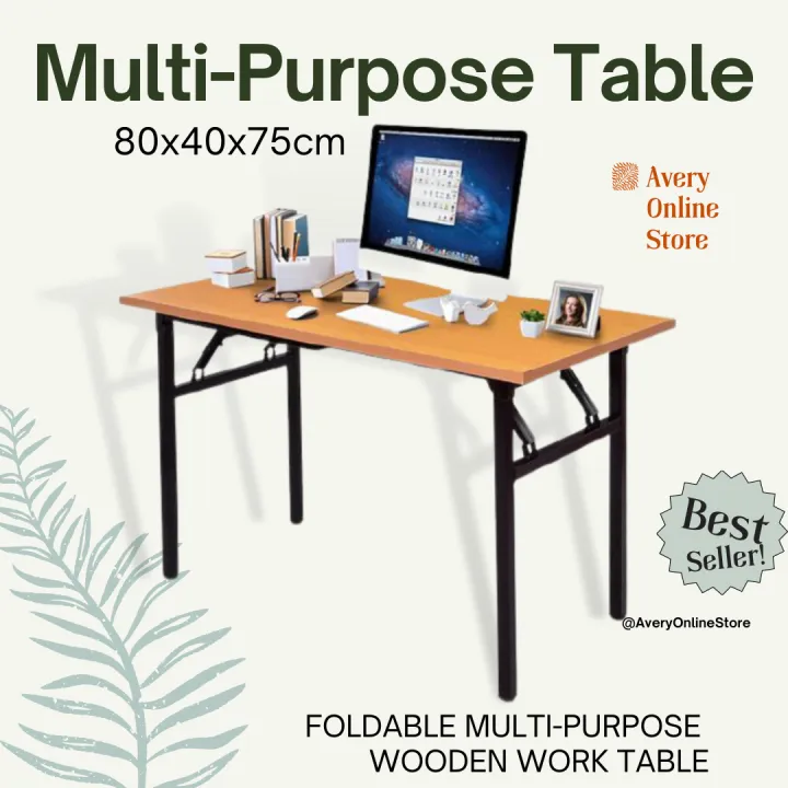 Avery 80x40cm / 120x40cm MultiPurpose Foldable Desk Table / Home