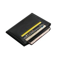 DKER Card Holders Black Credit Card Case Leather Credit Card Holder Mini Card Wallets D2060 Card Holders