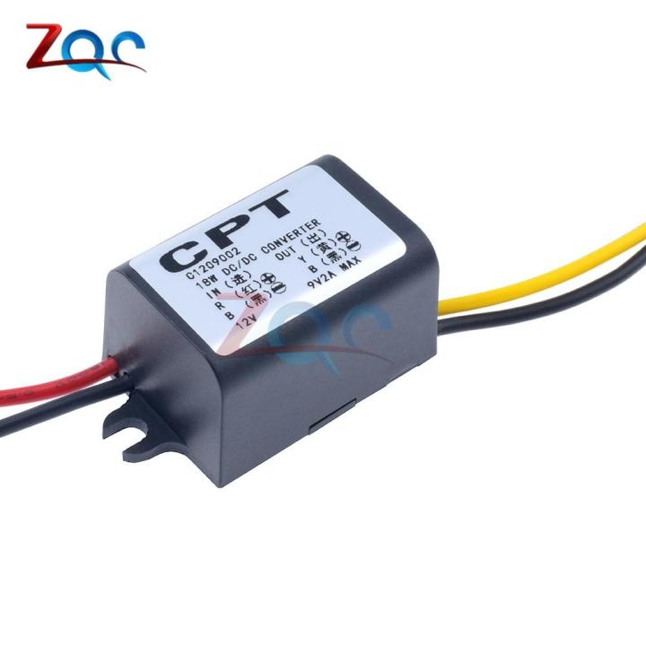 tech-savvy-dc-to-dc-converter-12v-step-down-to-9v-2a-15w-dc-inverter-commutator-translator-โมดูลกันน้ำ