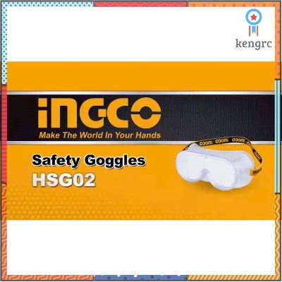 INGCO แว่นตาเซฟตี้ ่งใส ระบายอากาศได้ดี HSG02 BLACKTOOLS Sาคาต่อชิ้น