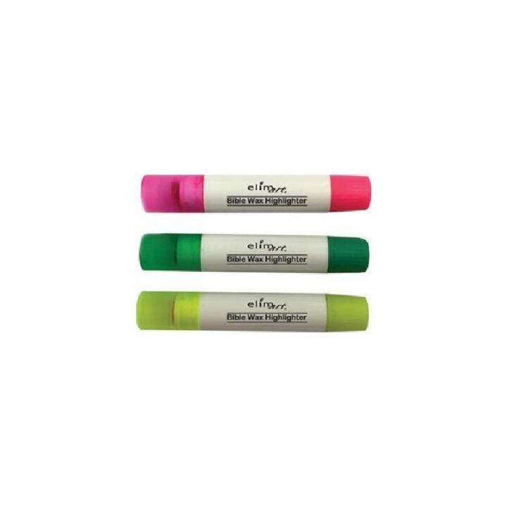Bible Wax Highlighter · 3 Pcs · Green / Yellow / Pink Lazada