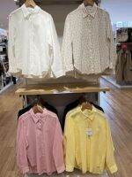 Uniqlo original womens spring new French style cotton loose long-sleeved thin shirt E457304