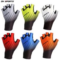 hotx【DT】 Men Road Gloves Half Cycling Riding Breathable Elastic Shockproof Mountain MTB