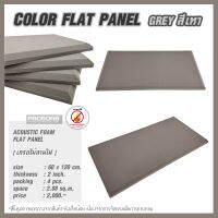 เกรดไม่ลามไฟ สีเทาอ่อน(4 ชิ้น/แพ๊ค) ฟองน้ำซับเสียง แผ่นซับเสียง Acoustic Foam Flat Panel แผ่นใหญ่คุ้ม ซับเสียงลดเสียงก้องสะท้อน มีใบรับรองผลเทสต์