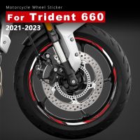 ☊❦◆ Motorcycle Wheel Sticker Waterproof Rim Stripe 17 Inches Hub Decal for Trident 660 2023 Accessories Trident660 2021 2022