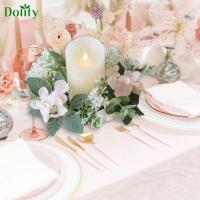 แหวนเทียนแท่งหนา Dolity พวงหรีดเทียมพวงหรีดสีเขียวสำหรับวันขอบคุณพระเจ้าอีสเตอร์