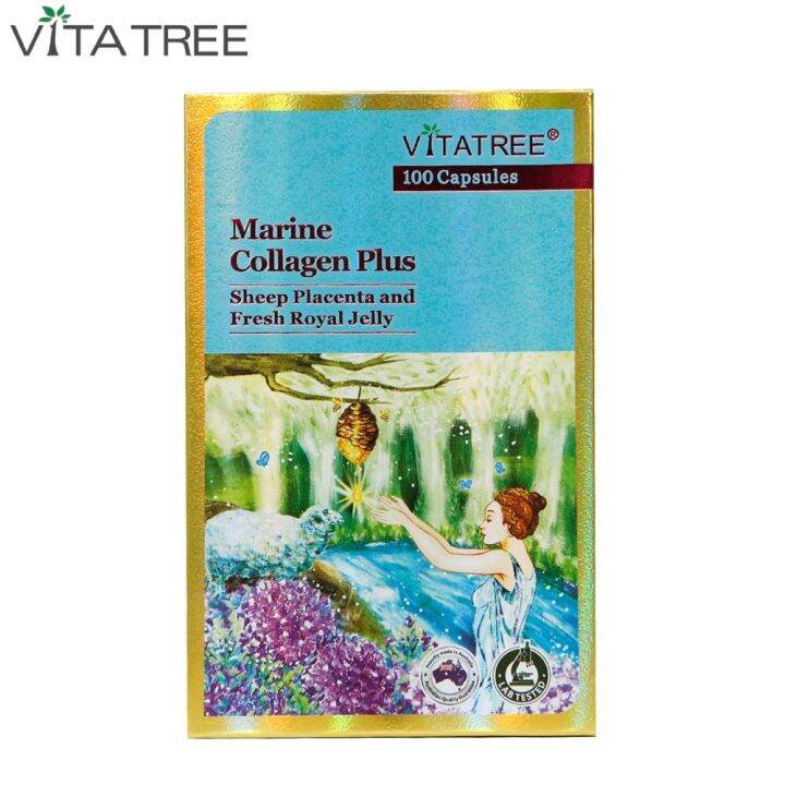 Viên Uống Trắng Sáng Da Vitatree Marine Collagen Plus Hộp 100 Viên Của Úc Drshop Lazada Vn