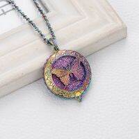 30mm Color Accessories Pendant Perfume Hollow Out Diffuser Locket Necklace Jewelry