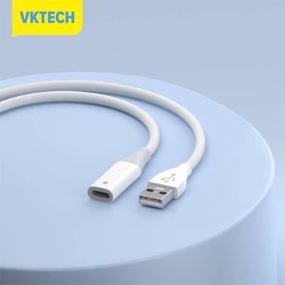 [Vktech] สายชาร์จสายชาร์จ USB A/Type-C โดยเฉพาะสายชาร์จตัวผู้-C ปลั๊กแอนด์เพลย์ต่อกับตัวเมียพร้อมไฟแสดงสถานะสำหรับดินสอ Apple รุ่นที่1