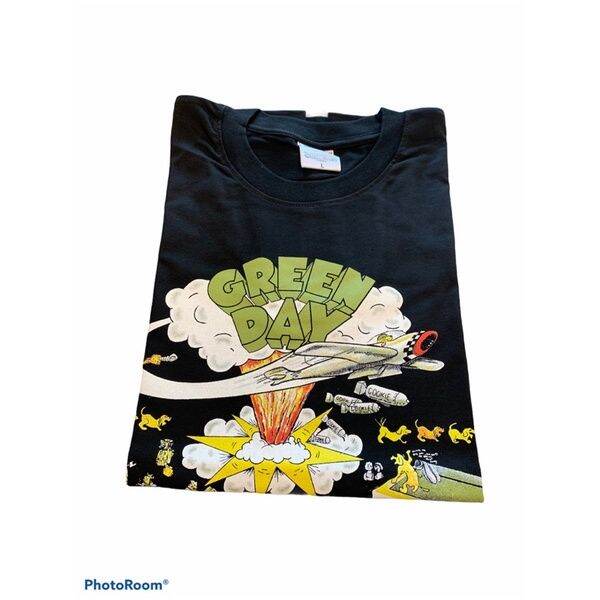 เสื้อวงดนตรี-greenday-ผ้าใส่สบาย-คอไม่ยืดไม่ย้วย-รับประกันความสบาย