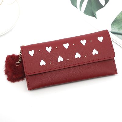 PU Leather Wallet for Women Long Casual Black/blue/red/pink/dark Grey/green Card Holder Female Coin Pocket Female Fashion Purse