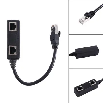 RJ45 Splitter LAN Ethernet Network RJ45 Connector Splitter Adapter Cable  for Networking Extension 1 Male to