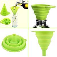 Special Offers 1Pcs Mini Silicone Folding Funnels Kitchen Portable Hung Household Test Dispenser Funnel Liquid Dispensing Cooking Tools 70%