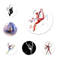 painting Color ribbon gymnastics movement Icons Pins Badge Decoration Brooches Metal Badges For Backpack Decoration Fashion Brooches Pins