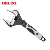 DELIXI Adjustable Wrench Universal Spanner CR-V Steel Mechanical Workshop Hand Repair Tools Car Bicycle Wrench Bathroom For Home