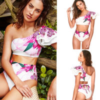 ~ Cicishop ~Womens y Two-Piece Swimwear Floral Print Swimsuit Bikini Swimming Beachwear