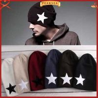 PEANSEA Women Men Skull Slouch Beanie Warm Pentacle Knit Hip-hop Cap Star Cuff Hat