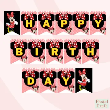 minnie mouse happy birthday banner printable