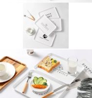 【YF】 Multi-function Rectangular Plastic Tray Storage Supplies Fruit Dessert