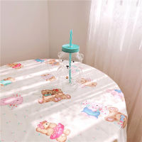 Korean Ins Bear Tablecloth Home Kitchen Table Decor Chic Picnic Cover Backdrops