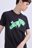 Rudedog เสื้อคอกลม หญิง ชาย รุ่น Frankendog สีดำ