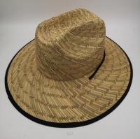 New Natural Large Wide Brim Bamboo Hat Rusty Mens Boony Straw Lifeguard Summer Sun Protecte Hat