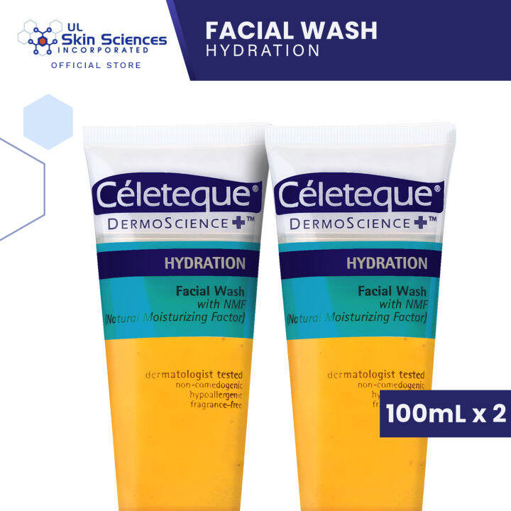 Céleteque® DermoScience™ Hydration Facial Wash 100mL x2 Lazada PH