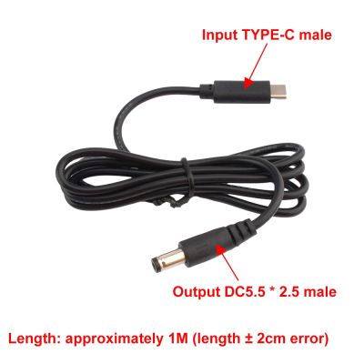 Type-C สายไฟ DC USB 12V 3A อะแดปเตอร์แปลง USB สายเชื่อมต่อเราเตอร์ปลั๊กขนาด2.5X5.5มม. อะแดปเตอร์สายไฟ