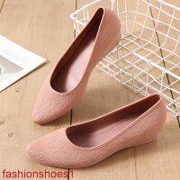 Fashionshoes1 พร้อมแจ้งผู้หญิงตื้นปากเยลลี่รองเท้าทำงานรองเท้าแตะนุ่ม kasut แบนส้นปริ๊นเซshoes